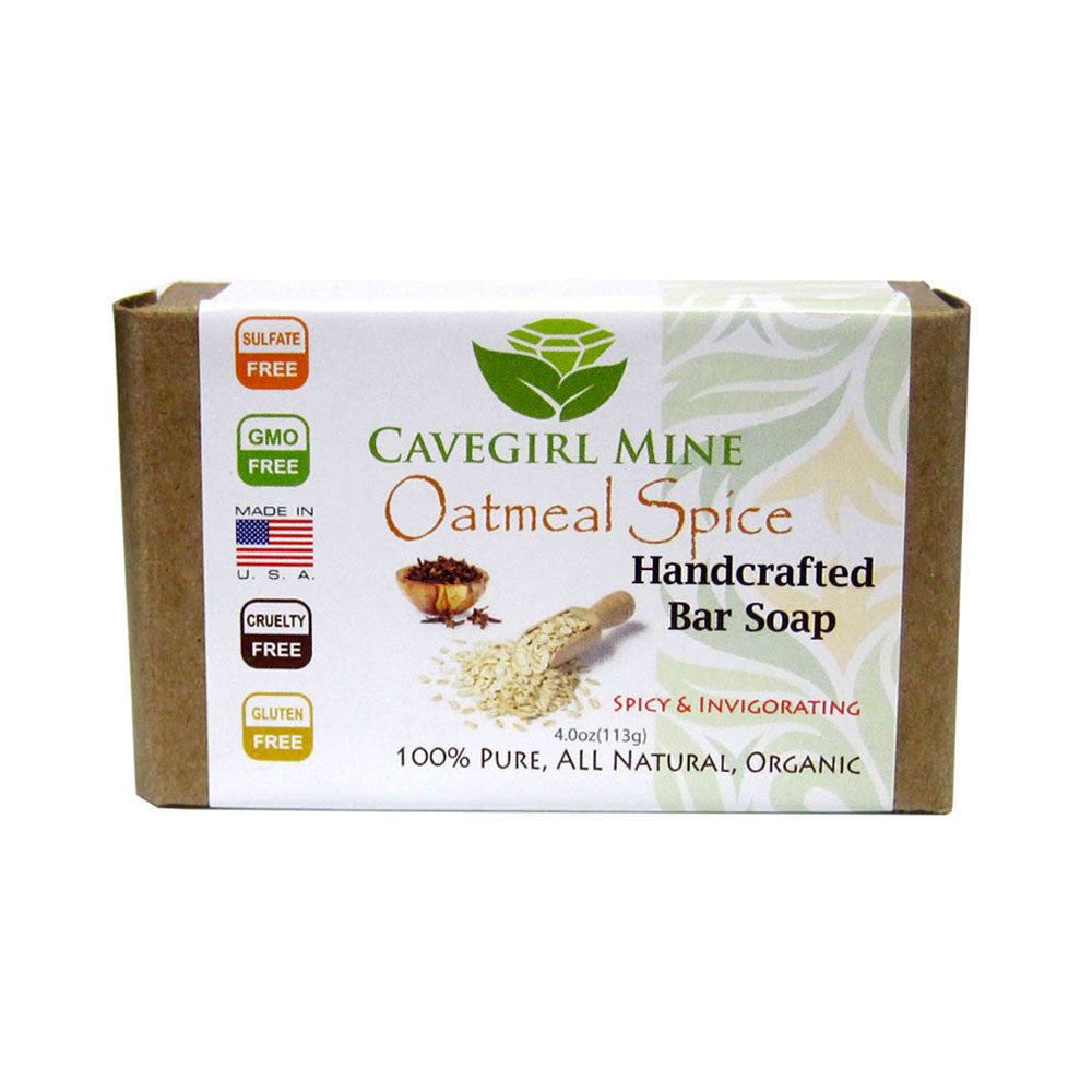 3-Pack Oatmeal Spice Bar Soap. 100% Certified Organic Coconut Oil.