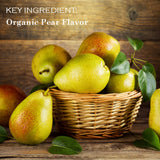 4-Pack Organic Pear Flavor Lip Balm. Certified USDA Organic.